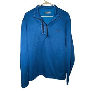 Men's Callaway Dark Blue/Black Pullover 1/4 Size L